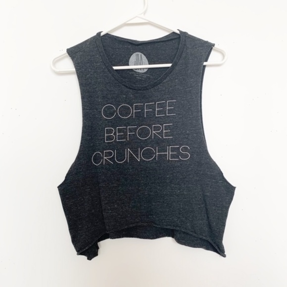 Jiva Tops - Coffee Before Crunches Graphic Tee